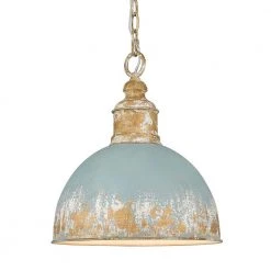 Alison 1-Light Vintage Gold Medium Pendant with Metal Shade by Golden Lighting 11 Alison 1-Light Vintage Gold Medium Pendant with Metal Shade by Golden Lighting -Golden Lighting Shop vintage gold golden lighting chandeliers 0809 m vg teal 1f 1000