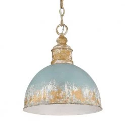 Alison 1-Light Vintage Gold Medium Pendant with Metal Shade by Golden Lighting 10 Alison 1-Light Vintage Gold Medium Pendant with Metal Shade by Golden Lighting -Golden Lighting Shop vintage gold golden lighting chandeliers 0809 m vg teal 4f 1000