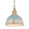 Alison 1-Light Vintage Gold Medium Pendant with Metal Shade by Golden Lighting 1 Alison 1-Light Vintage Gold Medium Pendant with Metal Shade by Golden Lighting -Golden Lighting Shop vintage gold golden lighting chandeliers 0809 m vg teal 64 1000