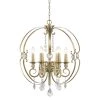 Ella 6-Light White Gold Chandelier by Golden Lighting 1 Ella 6-Light White Gold Chandelier by Golden Lighting -Golden Lighting Shop white gold golden lighting chandeliers 1323 6 wg 64 1000