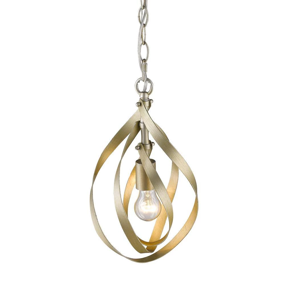 Nicolette 1-Light White Gold Pendant by Golden Lighting 7 Nicolette 1-Light White Gold Pendant by Golden Lighting - Image 5