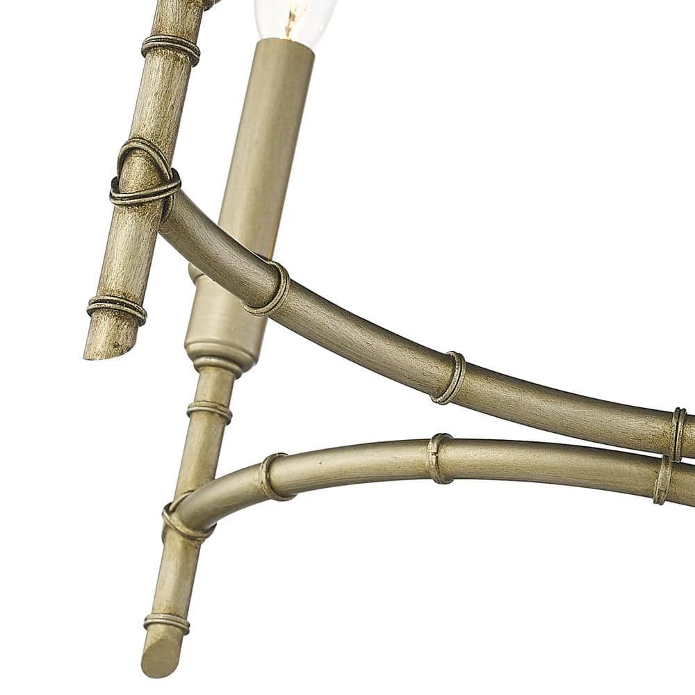 Cambay 6-Light White Gold Chandelier by Golden Lighting 6 Cambay 6-Light White Gold Chandelier by Golden Lighting - Image 4