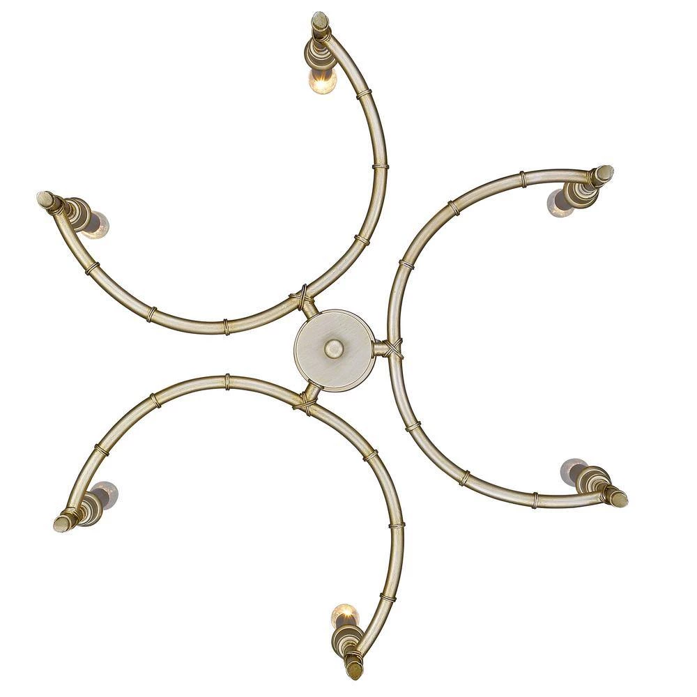 Cambay 6-Light White Gold Chandelier by Golden Lighting 5 Cambay 6-Light White Gold Chandelier by Golden Lighting - Image 3