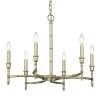 Cambay 6-Light White Gold Chandelier by Golden Lighting