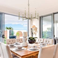 Cambay 6-Light White Gold Chandelier by Golden Lighting 11 Cambay 6-Light White Gold Chandelier by Golden Lighting -Golden Lighting Shop white gold golden lighting chandeliers 8207 6 wg fa 1000