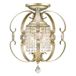 Ella 3-Light White Gold Semi-Flush Mount Light by Golden Lighting 12 Ella 3-Light White Gold Semi-Flush Mount Light by Golden Lighting -Golden Lighting Shop white gold golden lighting flush mount lights 1323 sf wg 44 1000