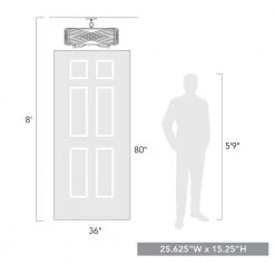 Zara 15.25 in. 5-Light White Gold Semi-Flush Mount by Golden Lighting -Golden Lighting Shop white gold golden lighting flush mount lights 5516 5sf wg shr 4f 1000