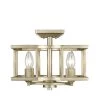 Bellare 4-Light White Gold Semi-Flush Mount by Golden Lighting