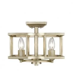 Bellare 4-Light White Gold Semi-Flush Mount by Golden Lighting
