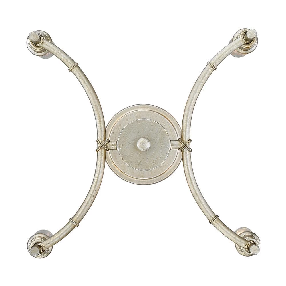 Cambay 4-Light White Gold Semi-Flush Mount by Golden Lighting 7 Cambay 4-Light White Gold Semi-Flush Mount by Golden Lighting - Image 5