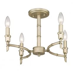 Cambay 4-Light White Gold Semi-Flush Mount by Golden Lighting 11 Cambay 4-Light White Gold Semi-Flush Mount by Golden Lighting -Golden Lighting Shop white gold golden lighting flush mount lights 8207 sf wg 4f 1000