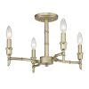 Cambay 4-Light White Gold Semi-Flush Mount by Golden Lighting