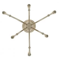 Kamila 21 in. 6-Light White Gold Semi-Flush Mount by Golden Lighting -Golden Lighting Shop white gold golden lighting flush mount lights 8322 6sf wg 1f 1000