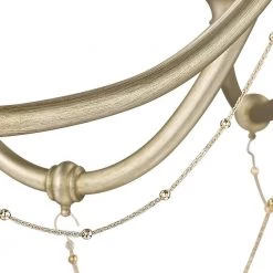 Kamila 21 in. 6-Light White Gold Semi-Flush Mount by Golden Lighting -Golden Lighting Shop white gold golden lighting flush mount lights 8322 6sf wg 44 1000