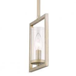 Marco 1-Light White Gold Pendant by Golden Lighting -Golden Lighting Shop white gold golden lighting pendant lights 6068 m1l wg 1f 1000
