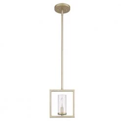 Marco 1-Light White Gold Pendant by Golden Lighting -Golden Lighting Shop white gold golden lighting pendant lights 6068 m1l wg c3 1000