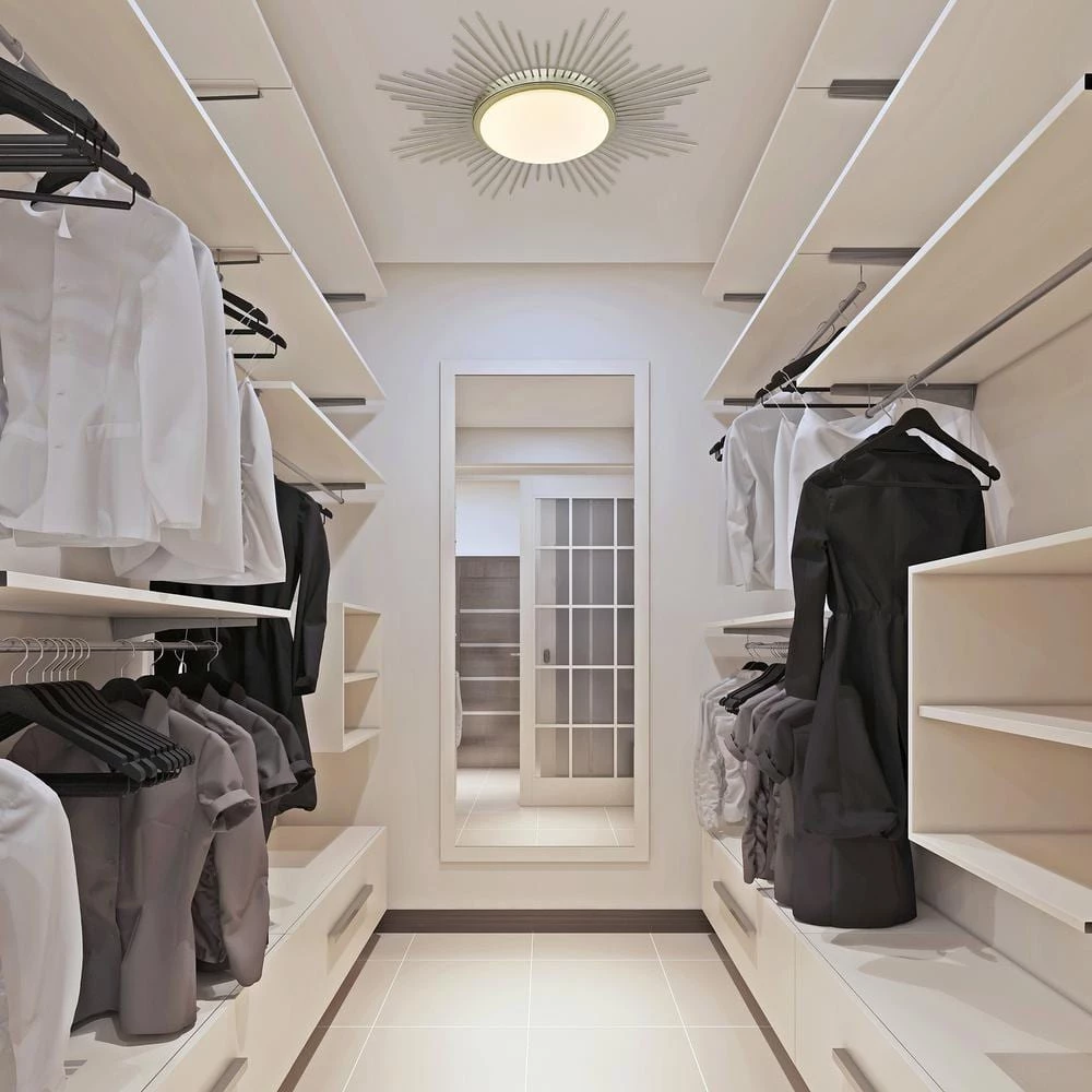 Kieran 24 in. 1-Light White Gold Opal Glass LED Flush Mount by Golden Lighting 7 Kieran 24 in. 1-Light White Gold Opal Glass LED Flush Mount by Golden Lighting - Image 5